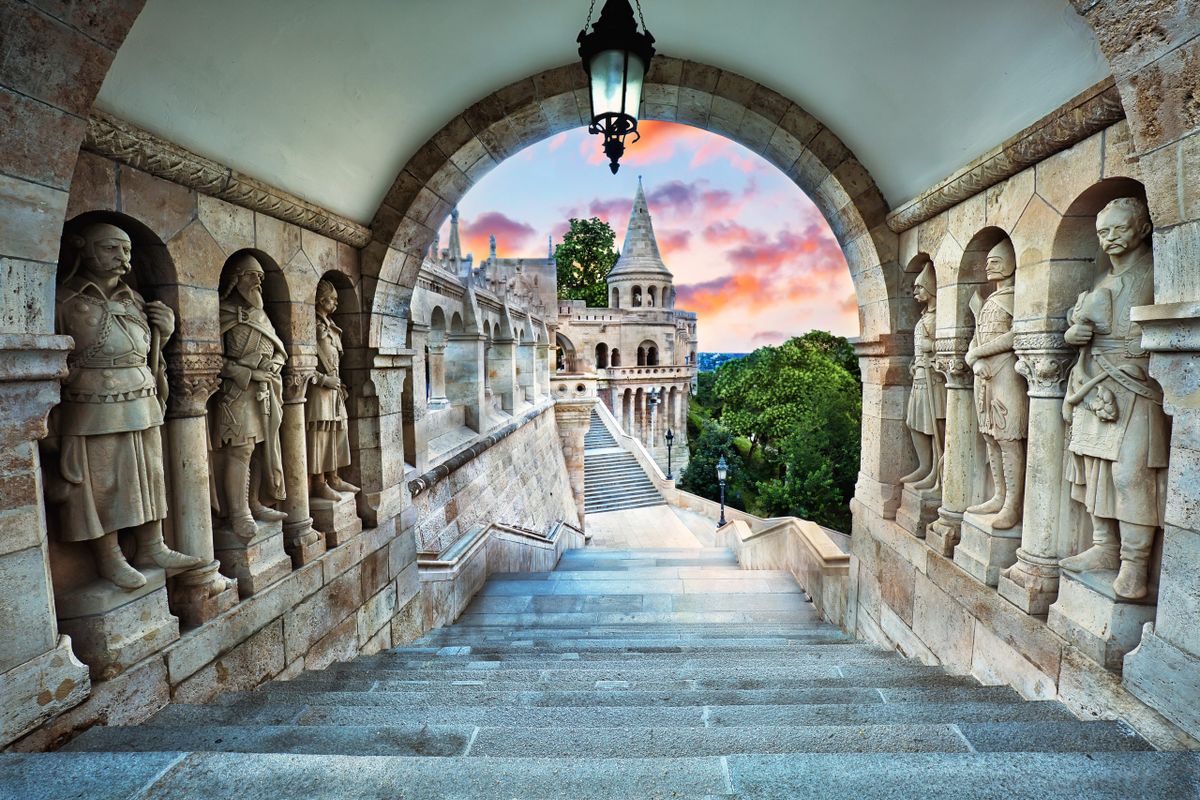 Fisherman's,Bastion,,Popular,Tourist,Attraction,In,Budapest,,Hungary