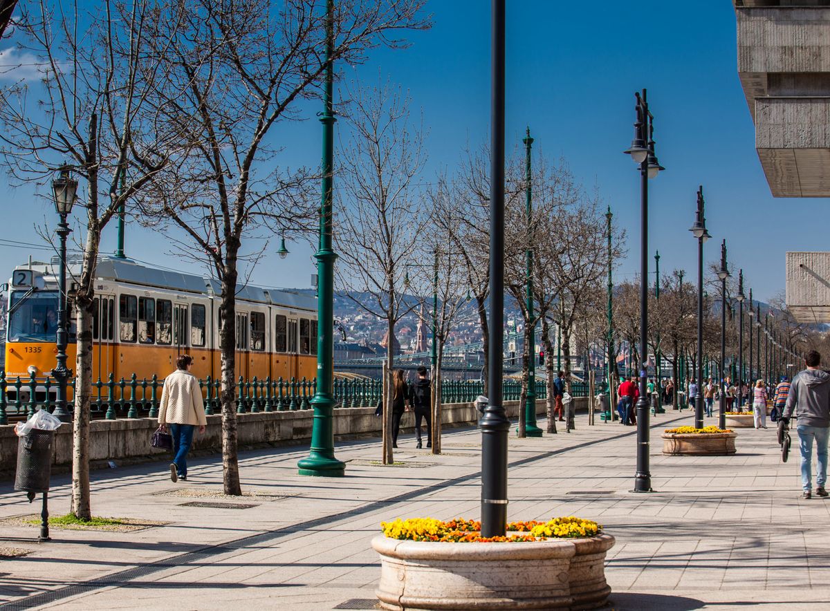 Budapest,,Hungary,-,April,,2018:,People,Walking,At,The,Beautiful