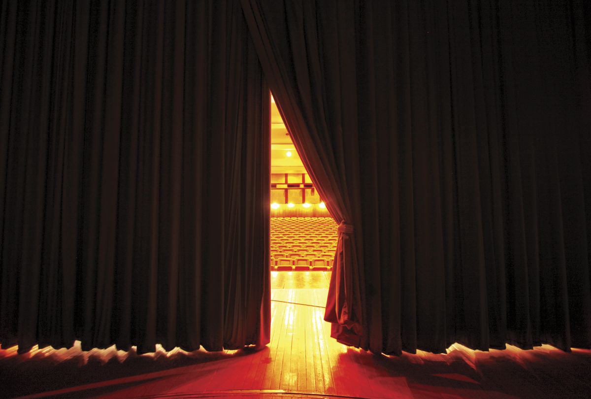 Theater,Seats,Through,Curtains..,Behind,Scene