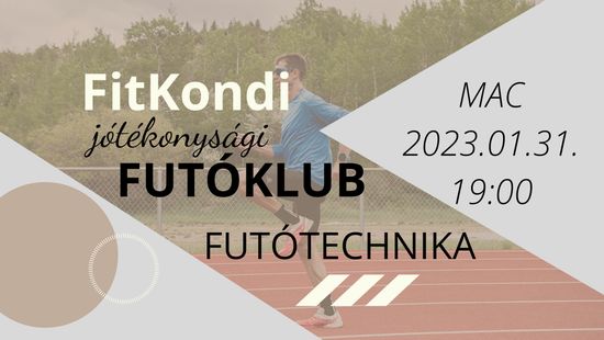 Futótechnika-fejlesztés a FitKondi Futóklub edzésén