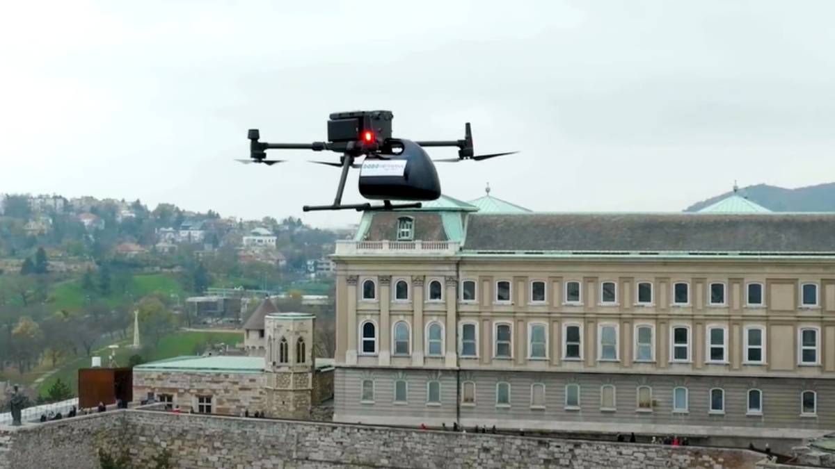 drón, Budapest, tesztrepülés, Rossman házhozszállítás