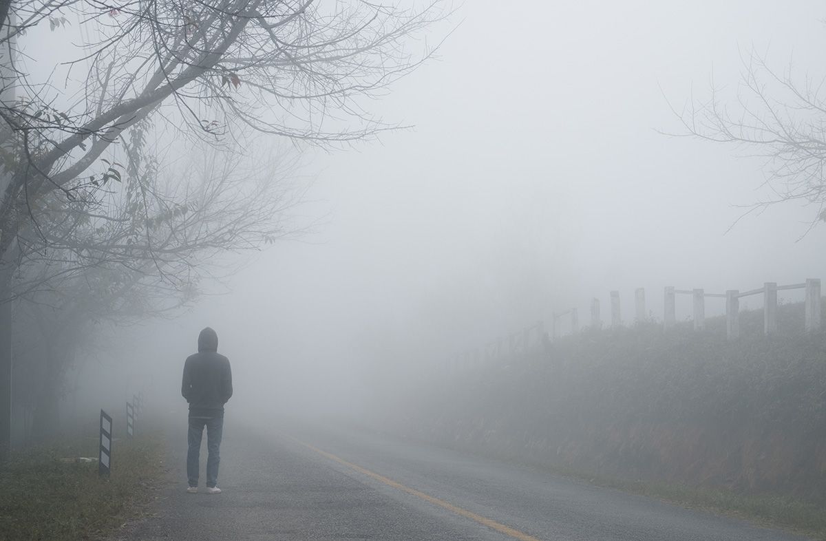 Lonely,Person,On,The,Road