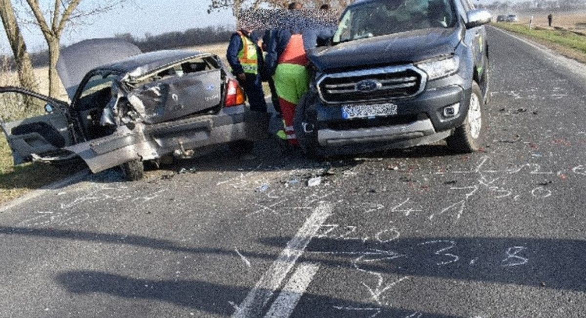 Mosonmagyaróvár baleset, 2023. március 2, fotó: Police.hu