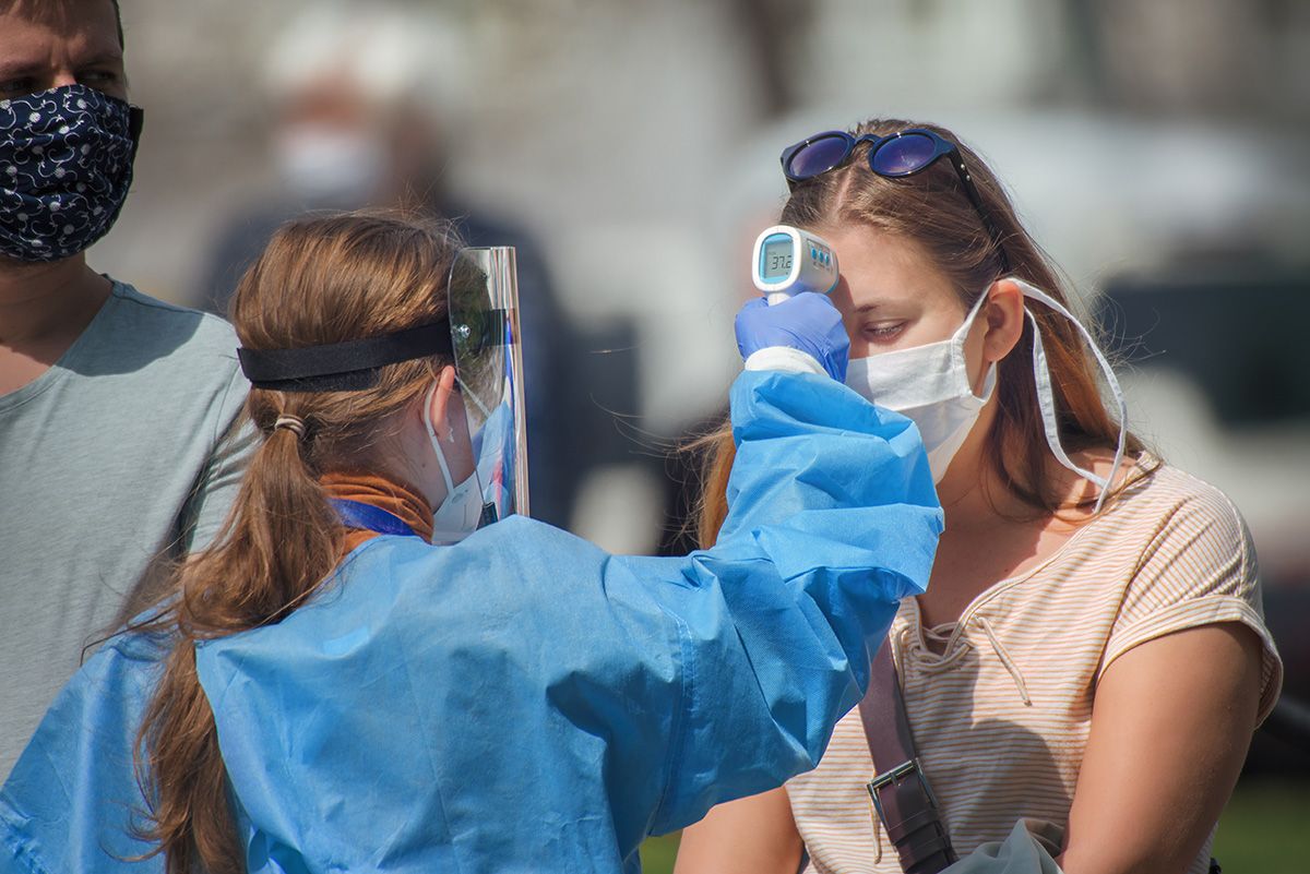 Brno,,Czech,Republic,-,April,24,2020:,Medic,Checking,The