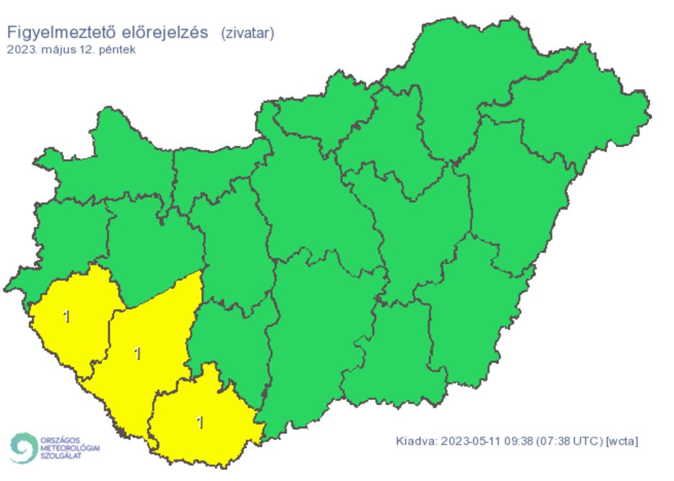 Időjárás eső zivatar csapadék