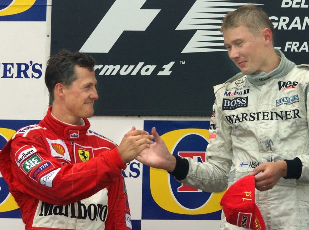 Häkkinen (jobbra) emlékei megszépültek a Schumacherrel folytatott párharcaikról