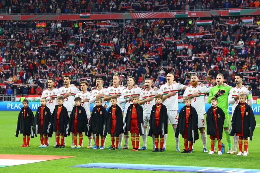 A magyar válogatott az utolsó, Montenegró elleni csoportmeccse (3-1) előtt