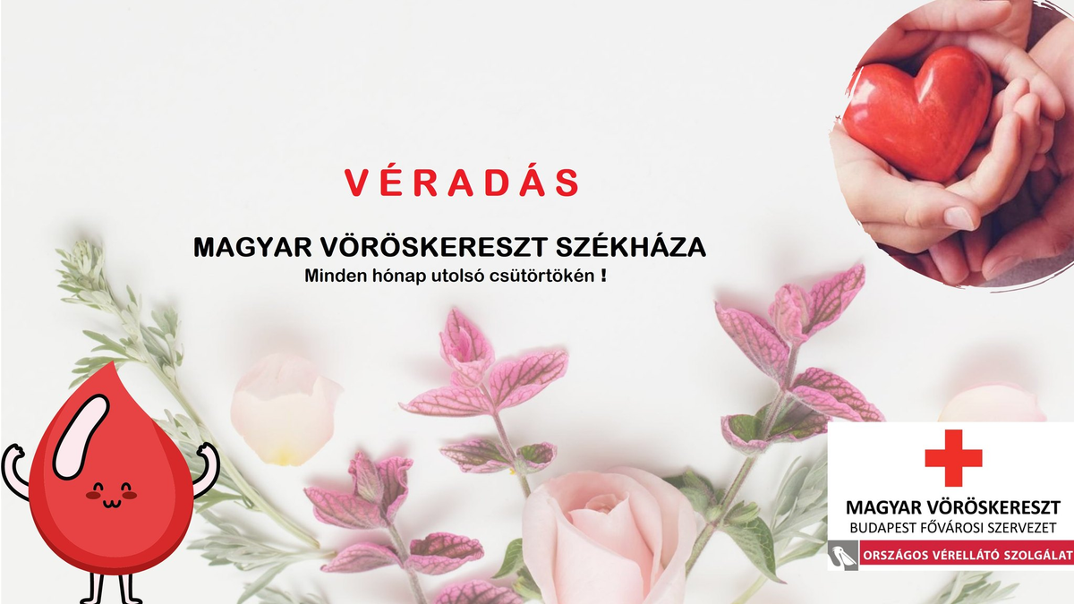 Véradás a Magyar Vöröskereszt székházában