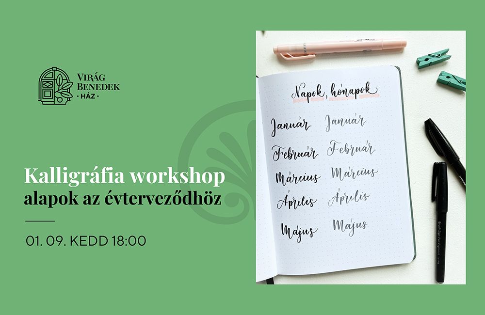 Kalligráfia alapok az évterveződhöz - workshop