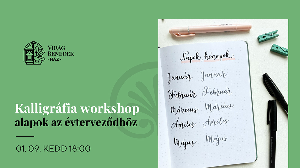 Kalligráfia alapok az évterveződhöz - workshop