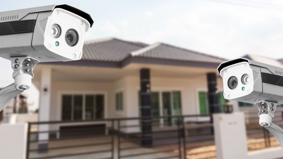 Cctv,Home,Camera,Security,Operating,At,House.
