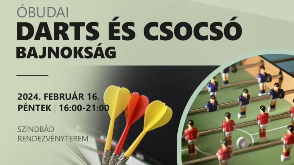 Vár az Óbudai Darts és Csocsó Bajnokság!