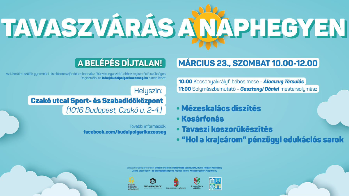 Tavaszvárás a Naphegyen - gyermekeknek szóló programokkal!