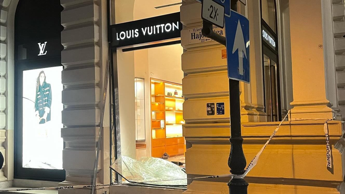 Exkluzív fotók az Andrássy úti Louis Vuitton üzlet kirablásáról – Galériával
