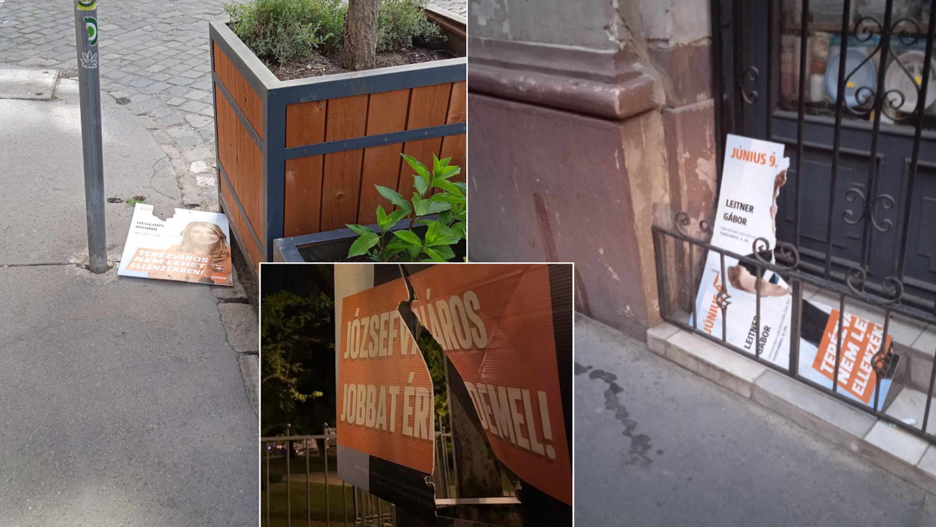 Gyűlöletháborút folytat a baloldal: több kerületben is módszeresen letépik a Fidesz plakátjait