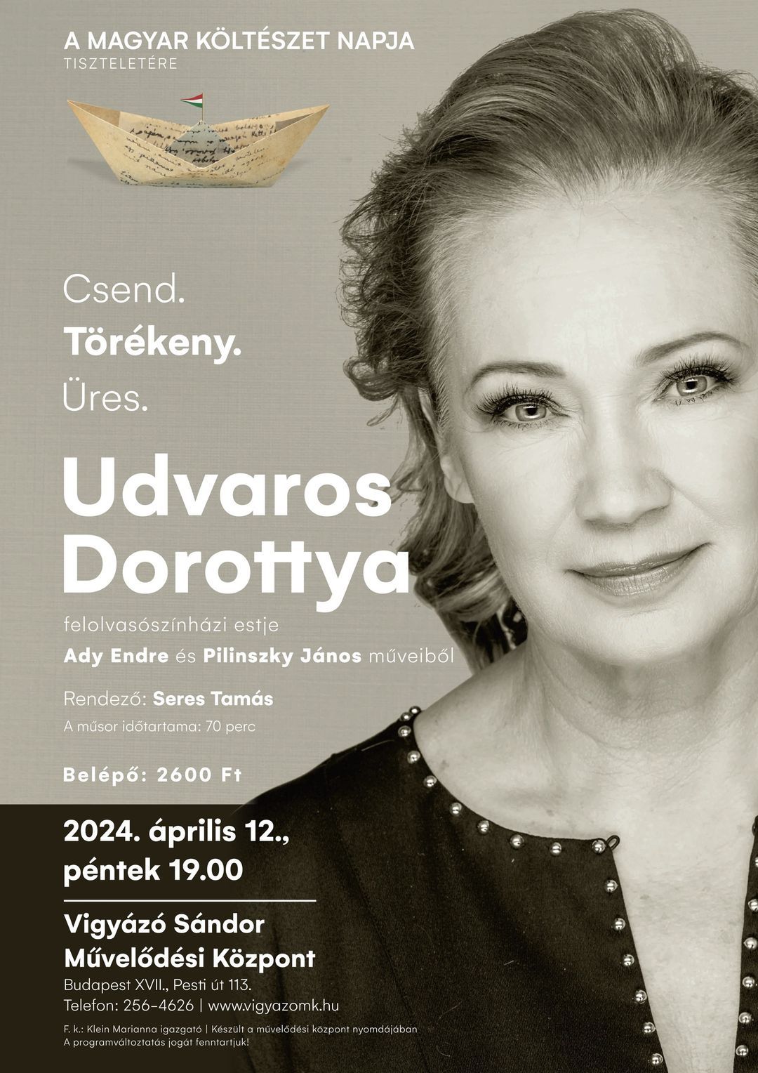 A magyar költészet napja - Udvaros Dorottya