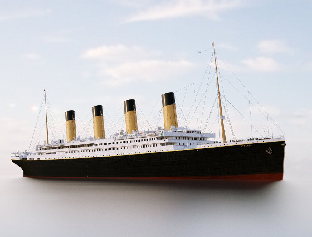 Titanic,Rendering.,Titanic,In,The,Sea.,Sunny, titanik, Titanic,