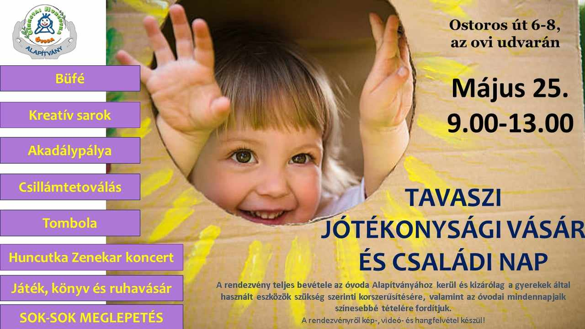 Tavaszi jótékonysági vásár és családi nap