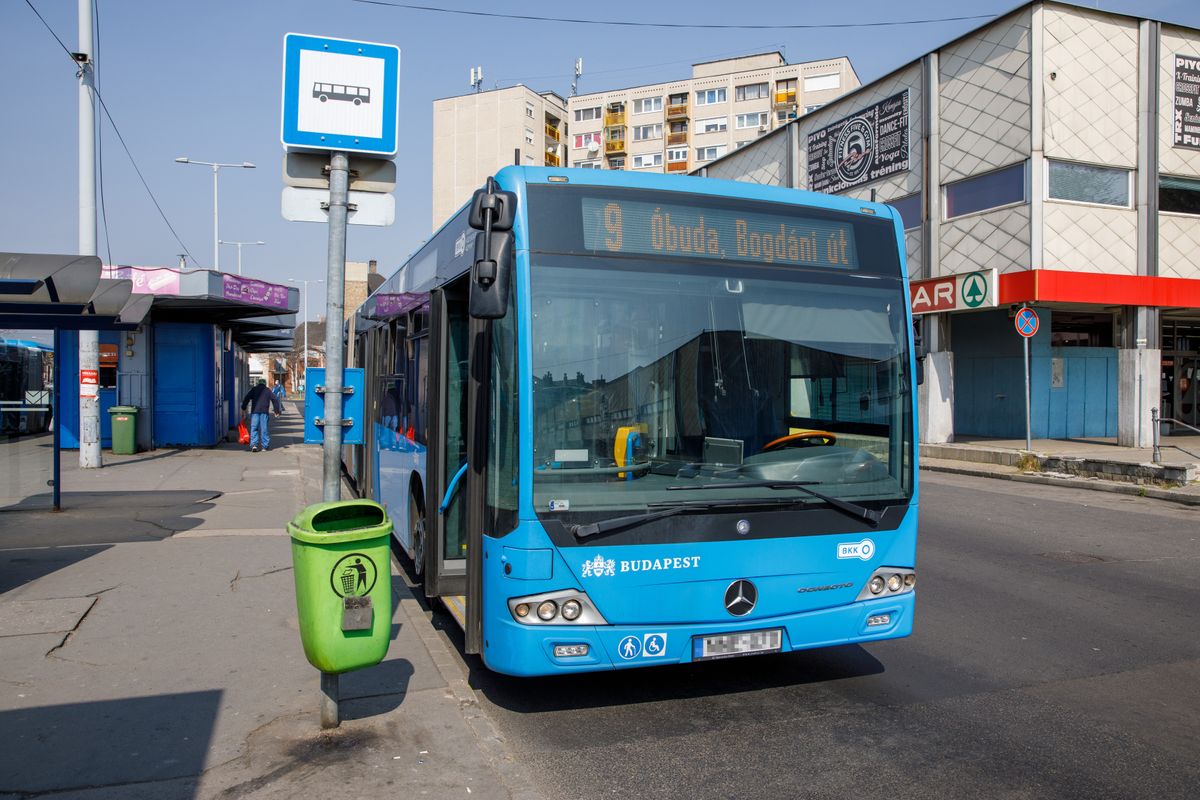 A család a  9-es buszon utazott, amikor hirtelen egy BMW a járműt meg akarta előzni /