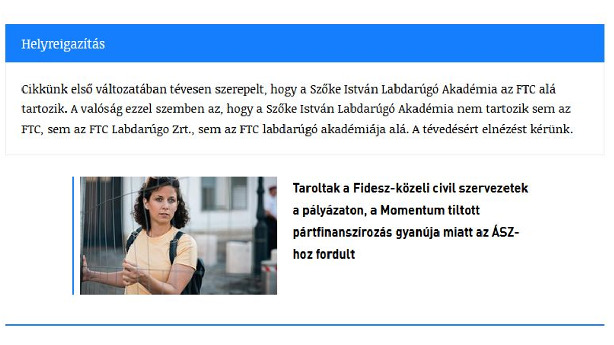 A Fradiba akart belerúgni, végül csúnya buktába futott bele a balos sajtó