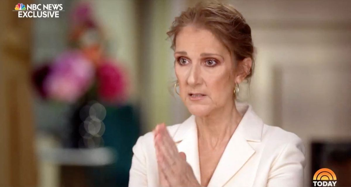 Celine Dion en interview sur la chaine NBC à Los Angeles