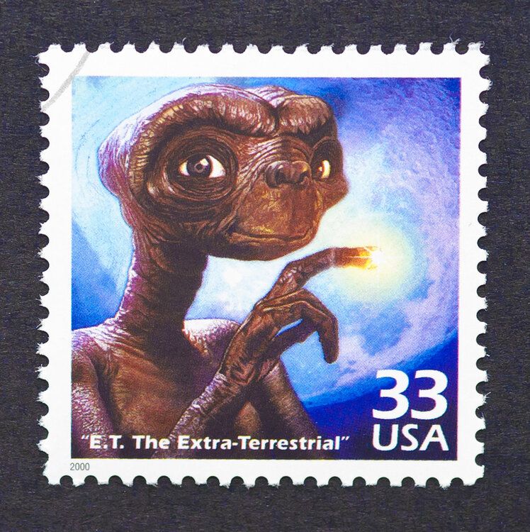 United,States,Ã¢â?â?,Circa,2000:,A,Postage,Stamp,Printed,In E.T. a földönkívüli