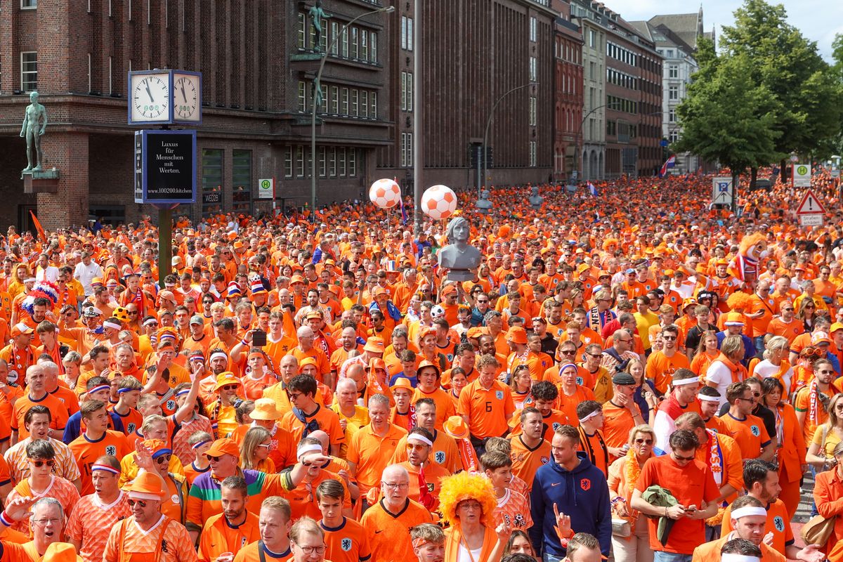 Euro 2024: Fan march Netherlands