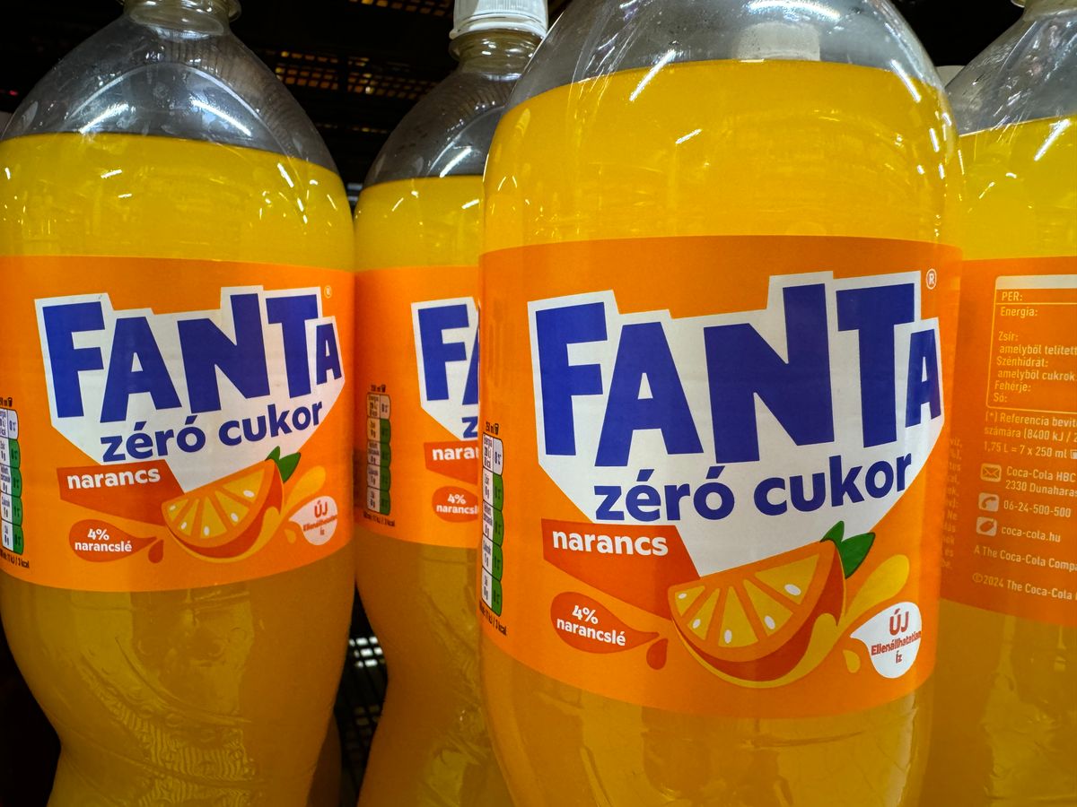 A cukormentes Fanta narancsban van a legkevesebb - 4 százaléknyi - narancslétartalom /