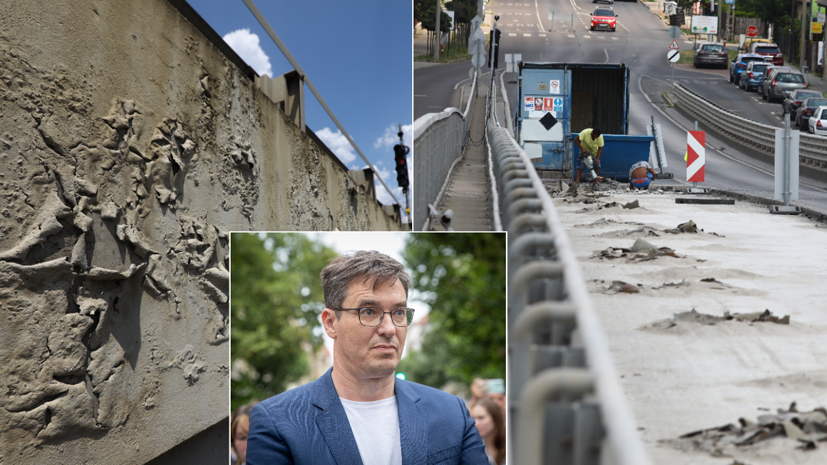 Megint kilyukadt a burkolat a Csömöri úti felüljárón – le kellett zárni