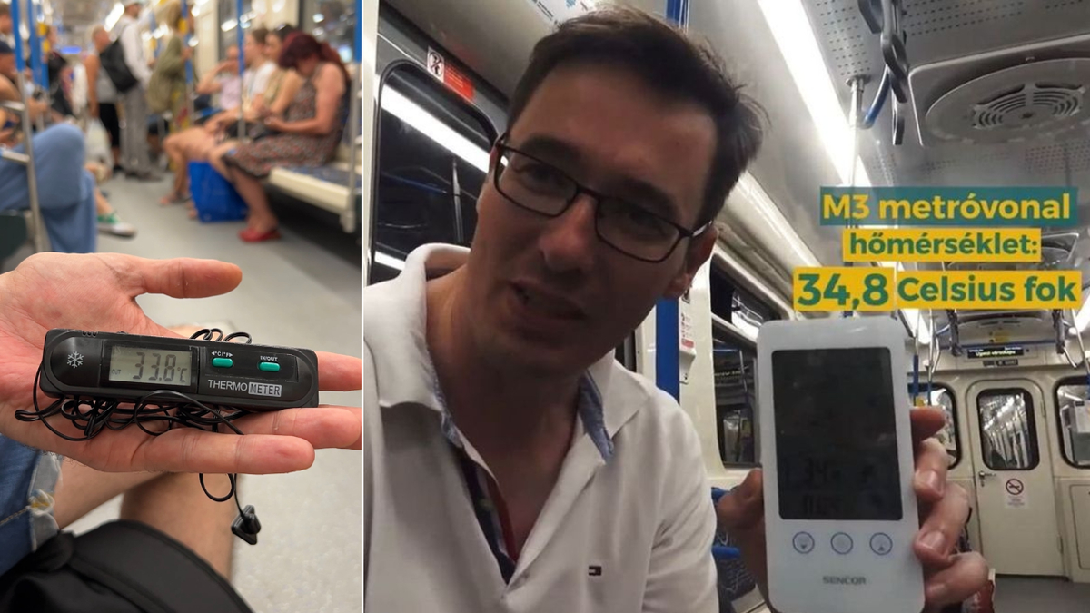 Lemértük, 34 fokos a hőség az M3-as metrón: Karácsony csak ígérgetett, de öt év alatt sem klimatizált!
