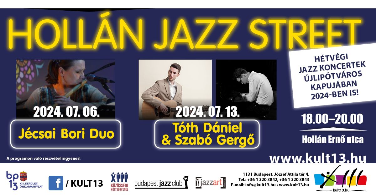 HOLLÁN JAZZ STREET  JÉCSAI BORI & ROZA TAMÁS