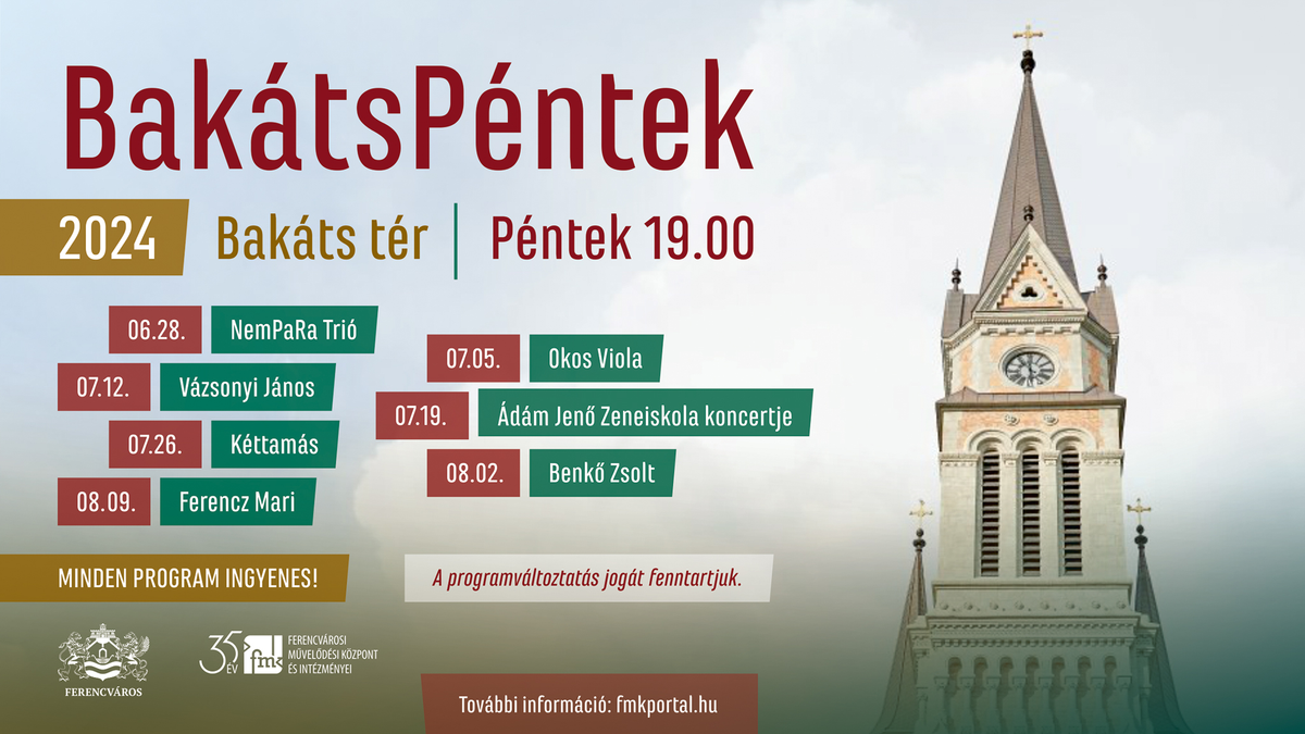 BakátsPéntek: fellépnek az Ádám Jenő Zeneiskola diákjai