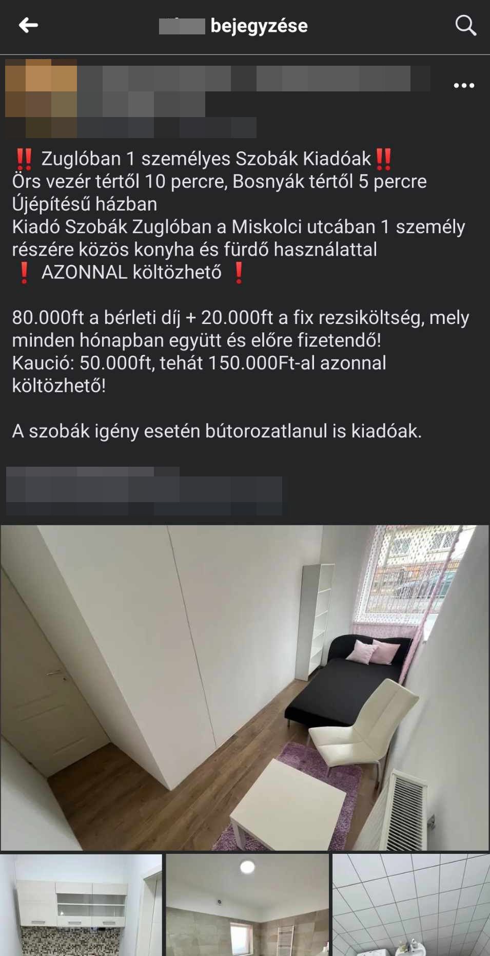 Az albérletes csalók lopott képekkel hirdetnek a Facebookon lakást és szobát /