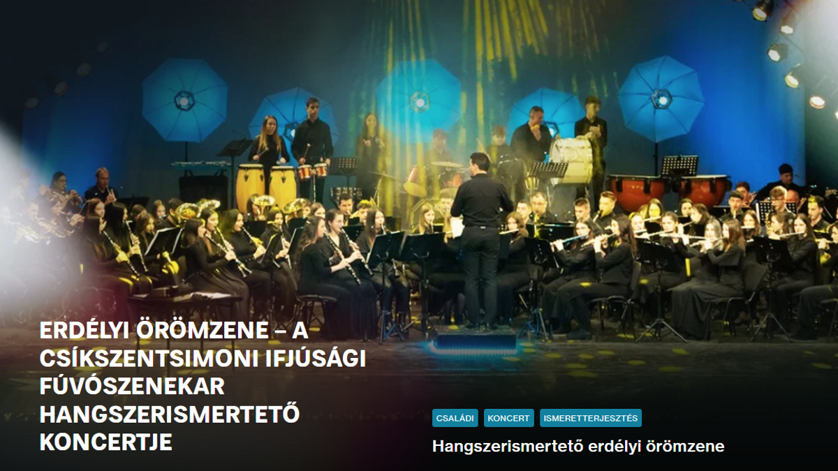 Erdélyi örömzene – az Ifjúsági Fúvószenekar hangszerismertető koncertje