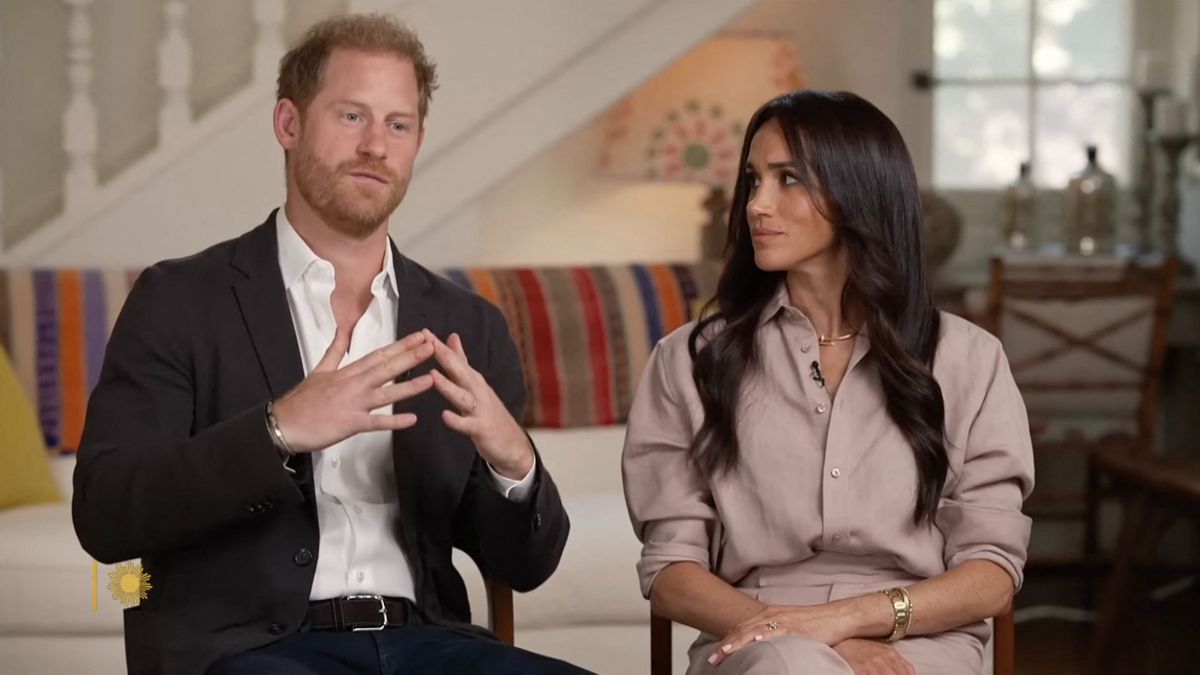 Le prince Harry, duc de Sussex et Meghan Markle, duchesse de Sussex, évoquent leur nouvelle initiative visant à soutenir les familles victimes de harcèlement en ligne dans l'émission "Sunday Morning" harry herceg