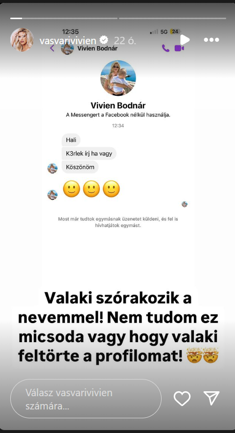 Vasváro Vivien, Instagram-történet