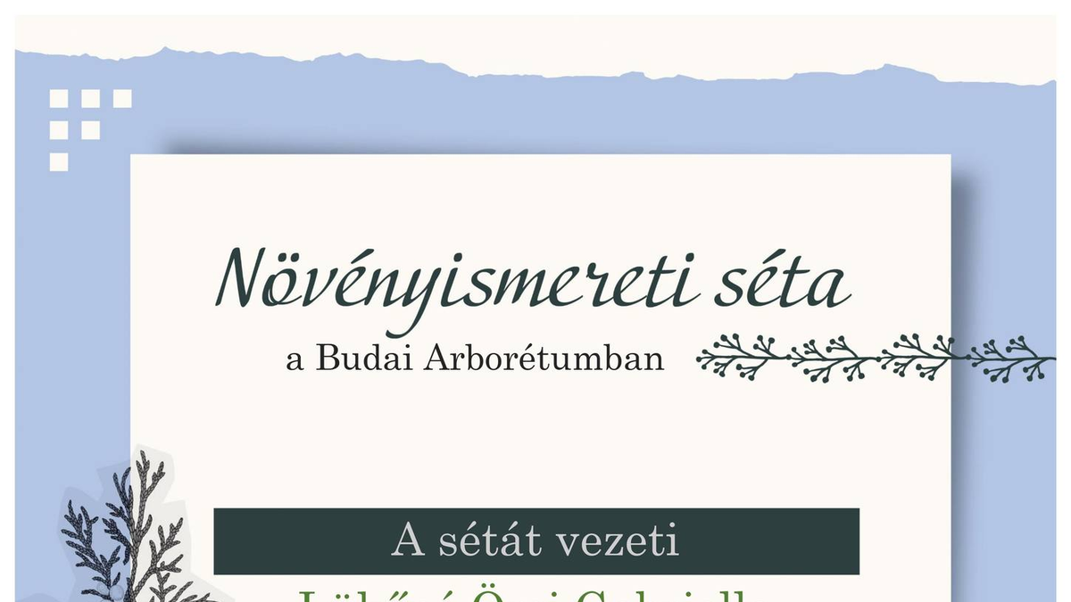Növényismereti séta a Budai Arborétumban