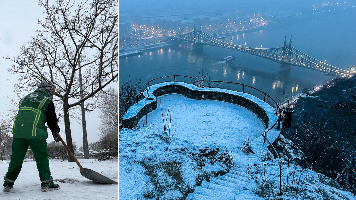 Budapestet ellepte a hó