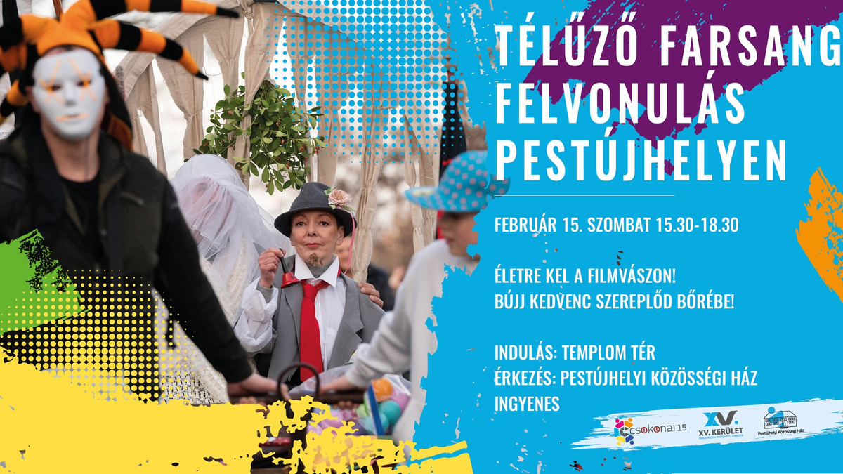 Télűző farsangi felvonulás Pestújhelyen