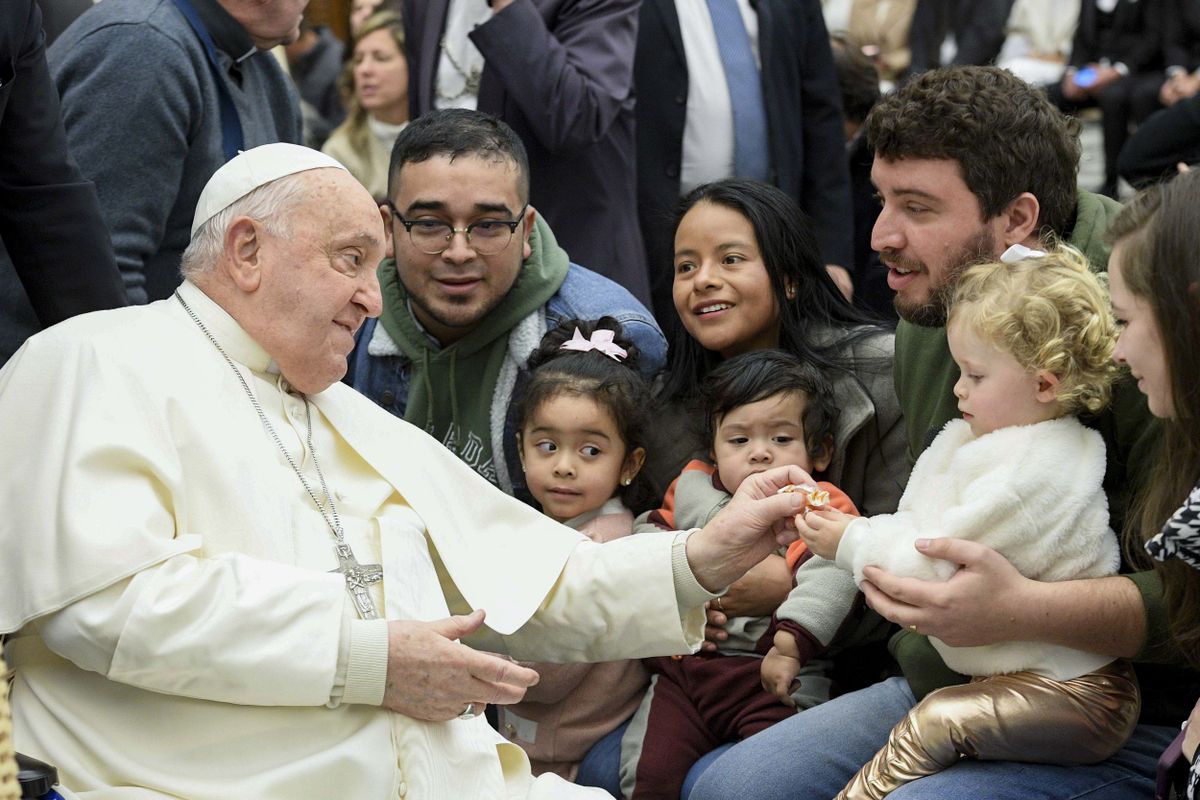 ITALY - POPE FRANCIS  DURING HIS WEEKLY GENERAL AUDIENCE IN THE PAUL VI HALL AT  THE  VATICAN - 2025/1/15