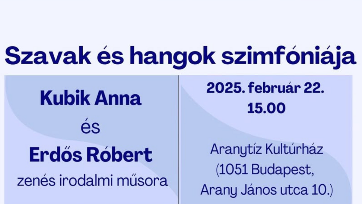 Szavak és hangok szimfóniája - irodalmi műsor