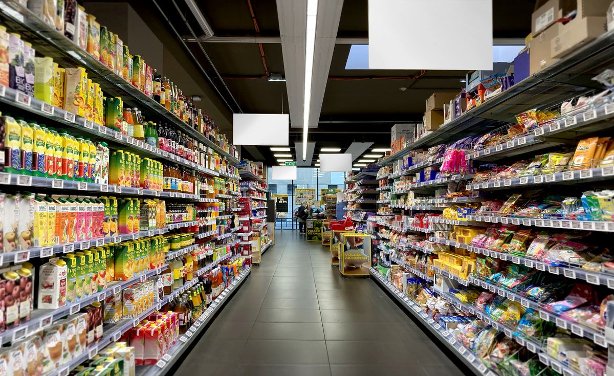 Vienna,,Austria,10.31.2023,Supermarket,Juice,And,Sweets,Aisle.,Editorial,Photo