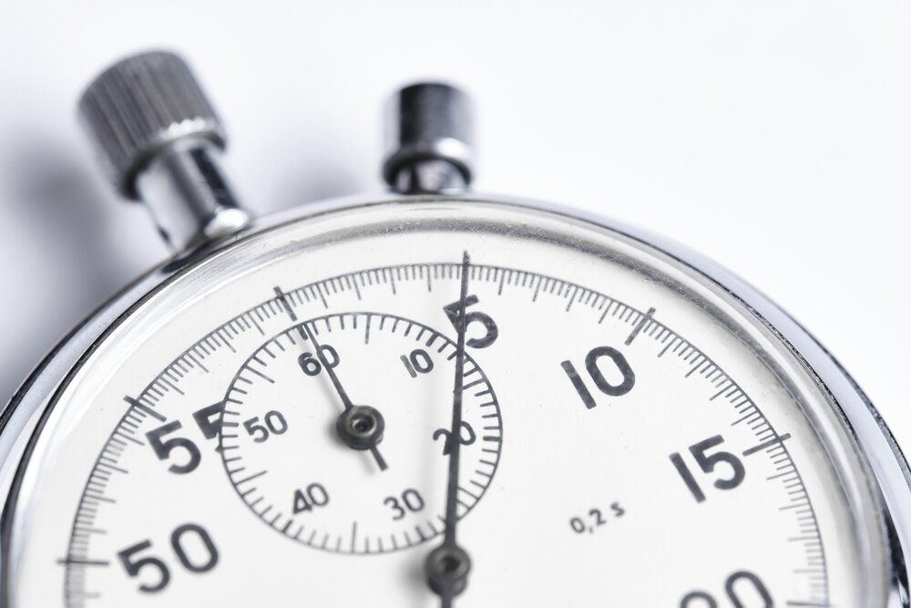 Mechanical,Stopwatch,White,Background,Closeup