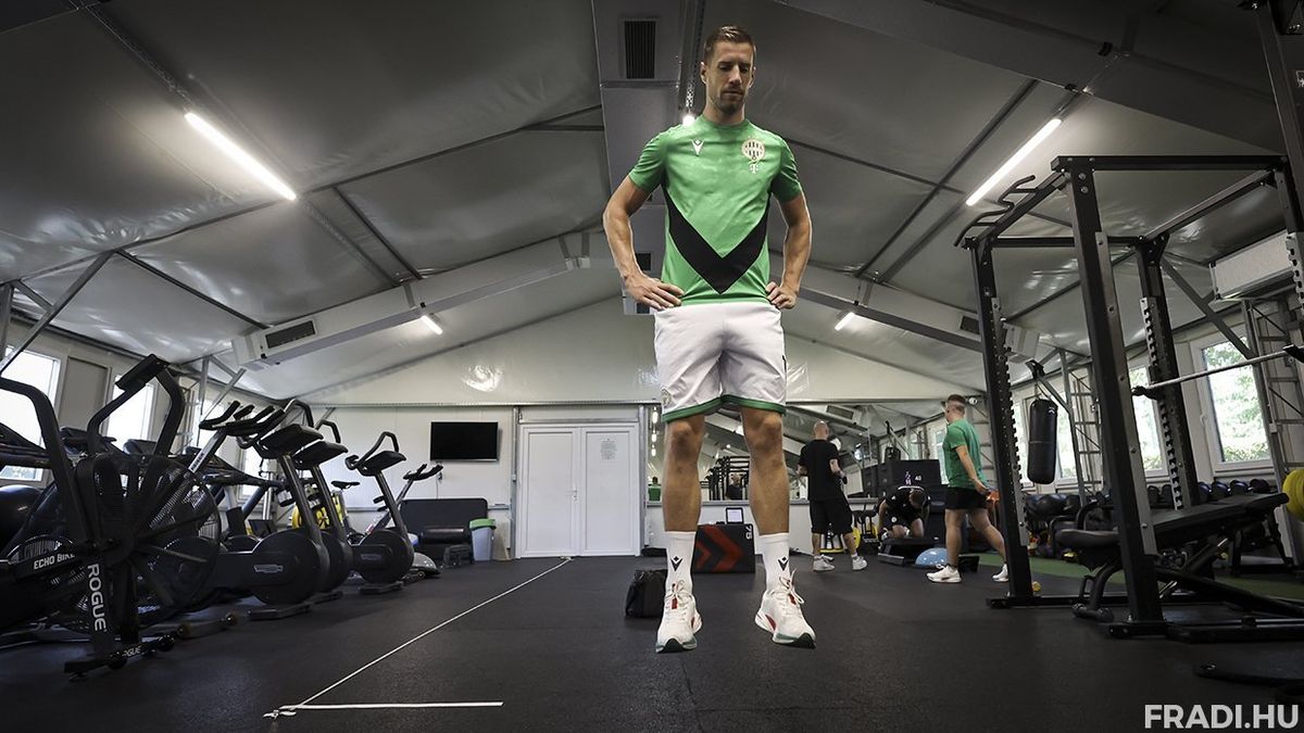 Varga Barnabás az extrapihenő után a Fradi népligeti sportkomplexumában kezdte meg a felkészülést