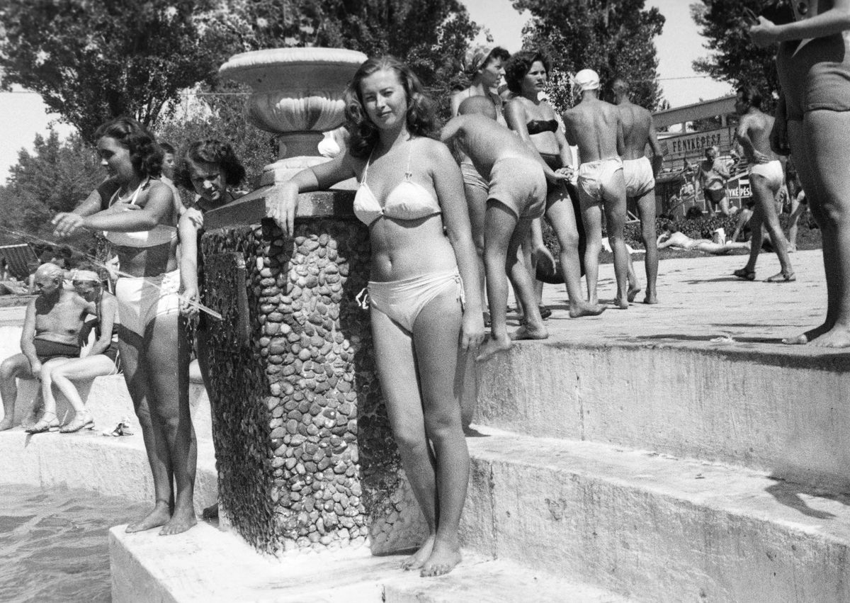 Palatinus strandfürdő, Margitsziget, Budapest, 1949