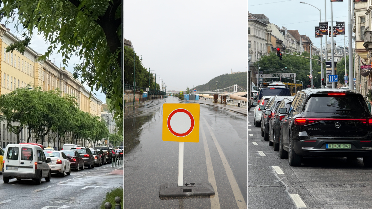 Teljes őrület: lezárt, üres rakpart és másfél órákat araszoló autósok