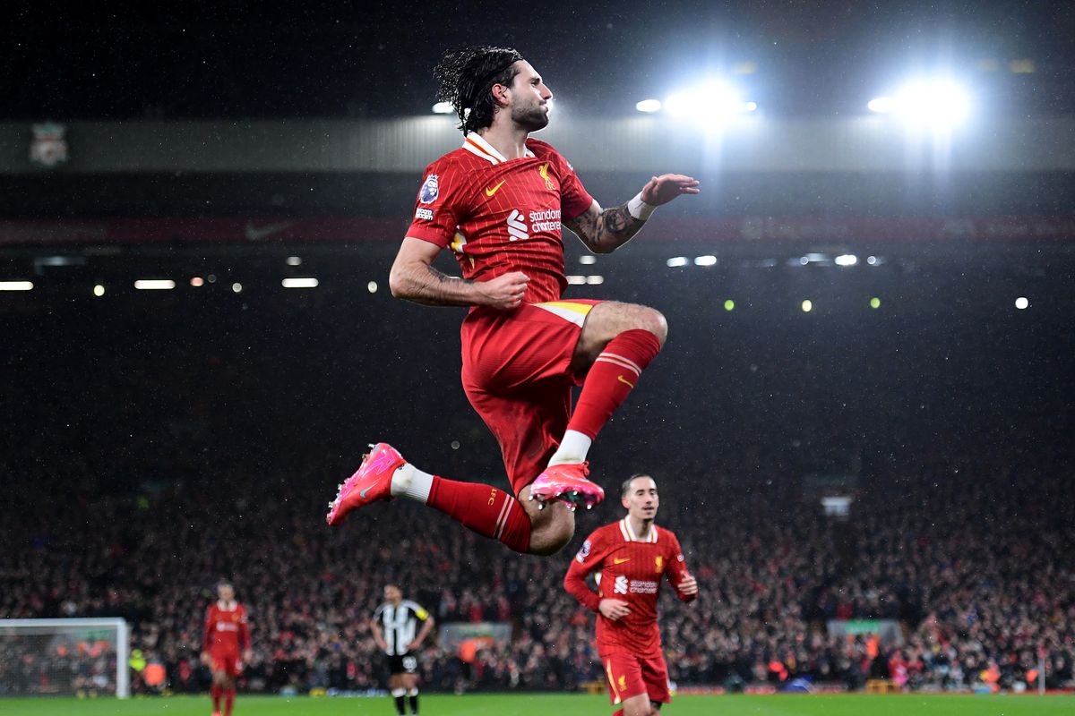 Szoboszlai az Anfield légterében: legutóbb tavasszal, a Newcastle ellen ünnepelte így a hazai bajnoki gólját