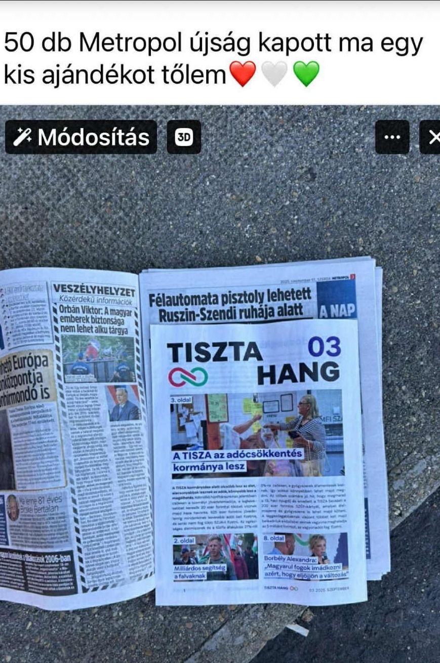 A Metropolba teszik a Tiszások a szórólapot