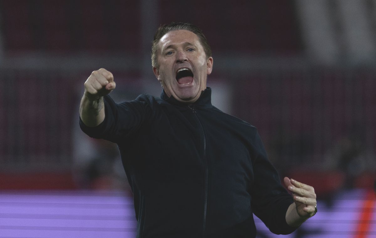 Robbie Keane, a Fradi ír edzőjének öröme