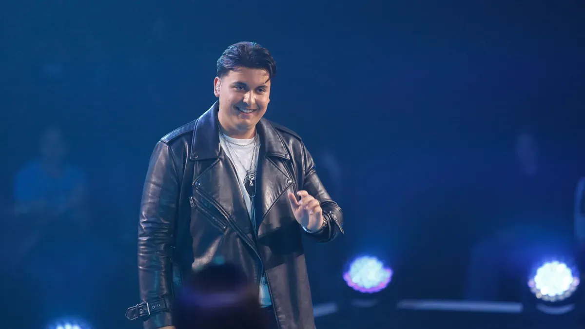 Kökény Lali a Megasztár stúdiójában.